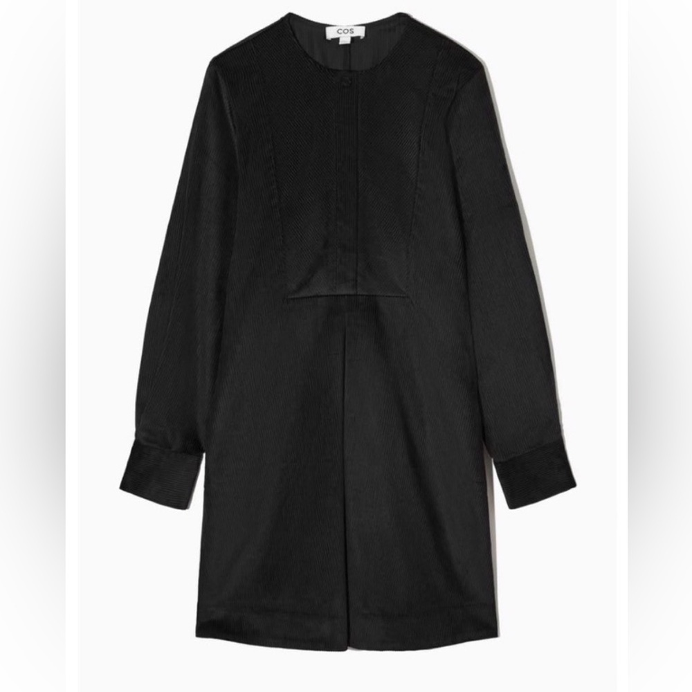 COS NWT Dark Charcoal Corduroy Mini Dress